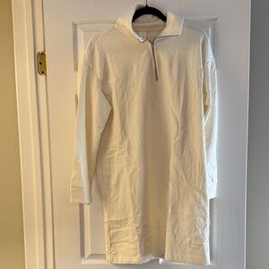H&M Off-White Quarter-Zip Top